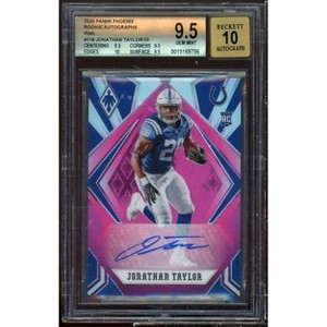 Jonathan Taylor 2020 Panini Phoenix Rookie Auto Pk #118 BGS 9.5 (9.5 9.5 10 9.5) - 1 of 2