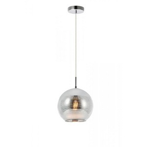 Elegant Lighting Reflection Collection Pendant D9.5in H9.5in Lt:1 Chrome finish - 1 of 4