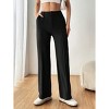 Womens Straight Leg Stretchy Fit Pants High Waist Stitched Crease Pants Slim Fit Trendy Business Casual Pants Trousers - 4 of 4