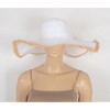 Anna-Kaci Wide Brim Straw Floppy Hat with Frayed Edges Lightweight Sun Protection for Beach Vacation Outdoor Travel Style - 4 of 4