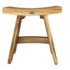 EcoDecors® Serenity® 18" Teak Wood Shower Bench in EarthyTeak Finish - 4 of 4