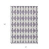 Purple And Lilac Geometric Washable Indoor Outdoor Area Rug - 3 of 4