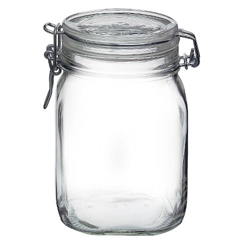 34oz Glass Jars with Airtight Lids, Wide with Leak Proof Rubber Gasket, 8  Pack