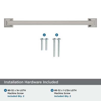 Satin Nickel 8-Inch Mulholland Cabinet Drawer Pull