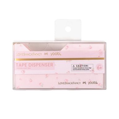 LoveShackFancy x Target - Yoobi Blooming Heirloom Tape Dispenser Strawberry Macaroon