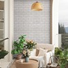 Vintage 3D White Brick Wallpaper Peel & Stick Waterproof Self Adhesive Vinyl Waterproof Wall Paper(Covers 36 Sq.ft.) - 3 of 4