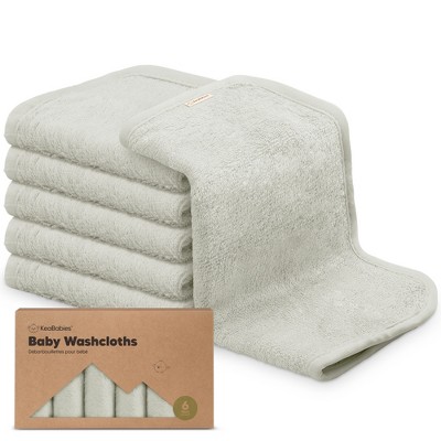 6pk Deluxe Baby Washcloths, Organic and Soft Baby Wash Cloth, Baby Bath Towel, Face Cloths