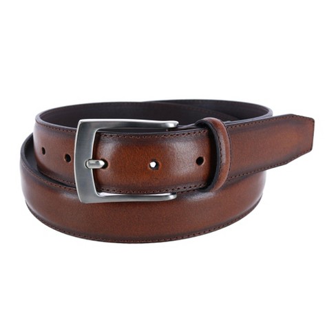 Rogers-whitley Men's Big & Tall Hand Burnished Leather Belt, 50, Tan ...