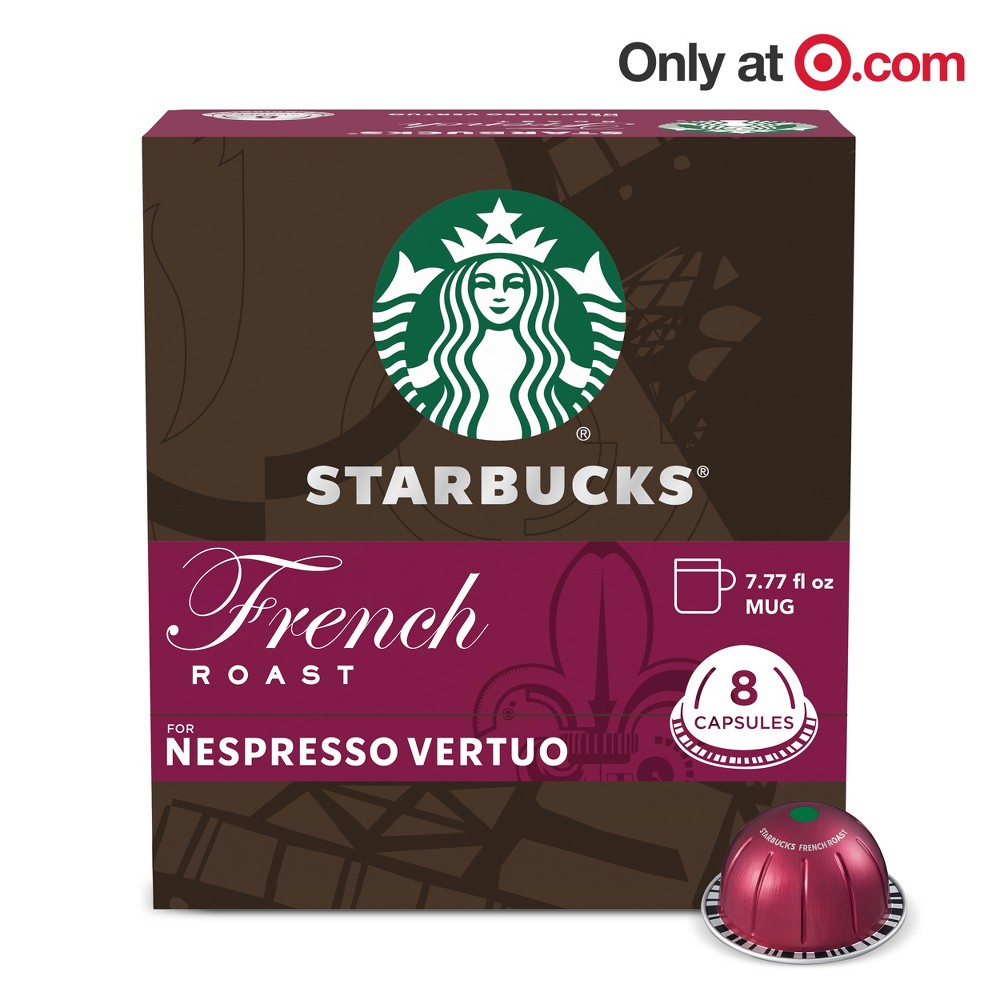 Starbucks By Nespresso Vertuo Line Pods Dark Roast Coffee French Roast (Target Exclusive) - 8ct/4.4oz