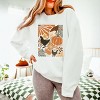 Simply Sage Market Chicken Boho Floral Lightweight Garment Dyed Sweatshirt - L - White - 3 of 4