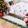 Christmas Washable Rugs for Living Room, Christmas Rugs with Xmas Tree Snowflake Pattern, Foldable Plaid Accent Rug, Soft Low Pile Carpet - 3 of 4
