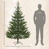 6ft Artificial Sparse Christmas Tree with Steel Stand and 1933 Tips for Home Office Holiday - 3 of 4