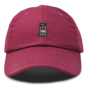Dalix Hippo Embroidered Cotton Dad Hat Cute Animal Design Adjustable Baseball Cap for Everyday Wear Womens - 1 of 4
