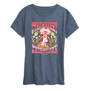 Women's - Strawberry Shortcake - Vintage Art Nouveau Short Sleeve Graphic T-Shirt - 1 of 4