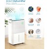 R.W. FLAME 45 Pint Efficient Dehumidifier, Auto Defrost, 4L Water Tank, 3-Color LED Light, for Home, Bathroom, Bedroom, White, Quiet Operation - 2 of 4