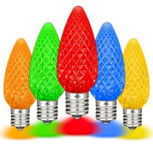 Novelty Lights C9 LED Faceted Christmas Replacement Bulbs Dimmable - 1 of 4