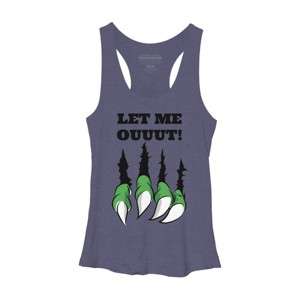 Women's Design By Humans Let the monster out halloween By ArtStyleAlice Racerback Tank Top - 1 of 3