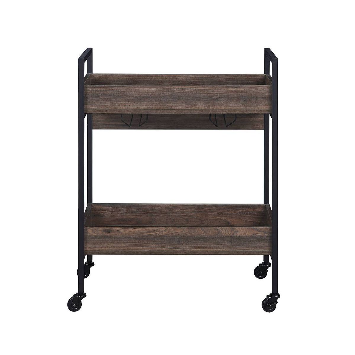 Acme Furniture Jerrick Bar Serving Cart Walnut/Black Finish
