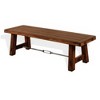 Royal Hampton Wooden Bench | Rustic Brown Mahogany Wood, Angled Legs | Turnbuckle Accents | 64" - 4 of 4