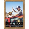 PosterPalooza | 15x23 Thin Bamboo Picture Frame, UV Acrylic, 2 Finishes - Gold and Brown - 2 of 4