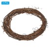 Unique Bargains Metal Door Window Decorations Hoop Round Rattan Wreaths 4 Pcs - 3 of 4