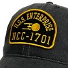 Star Trek Tos Enterprise Pill Arch Vintage Cotton Twill Trucker Cap Black OS - 4 of 4