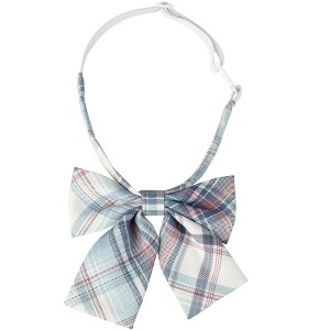 INSPIRE CHIC Women's Pre-tied Plaid Adjustable Elastic Band Casual Bow Ties - 1 of 4