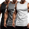 COOFANDY Men's 3 Pack Workout Tank Tops Sleeveless Gym Shirts Bodybuilding Fitness Muscle Tee Shirts - 4 of 4