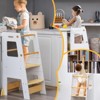 Toddler Standing Tower Adjustable Height - Super Stable Kids Kitchen Stool Helper - 3 Levels Adjustable Wooden Toddler Kitchen Stool - 4 of 4