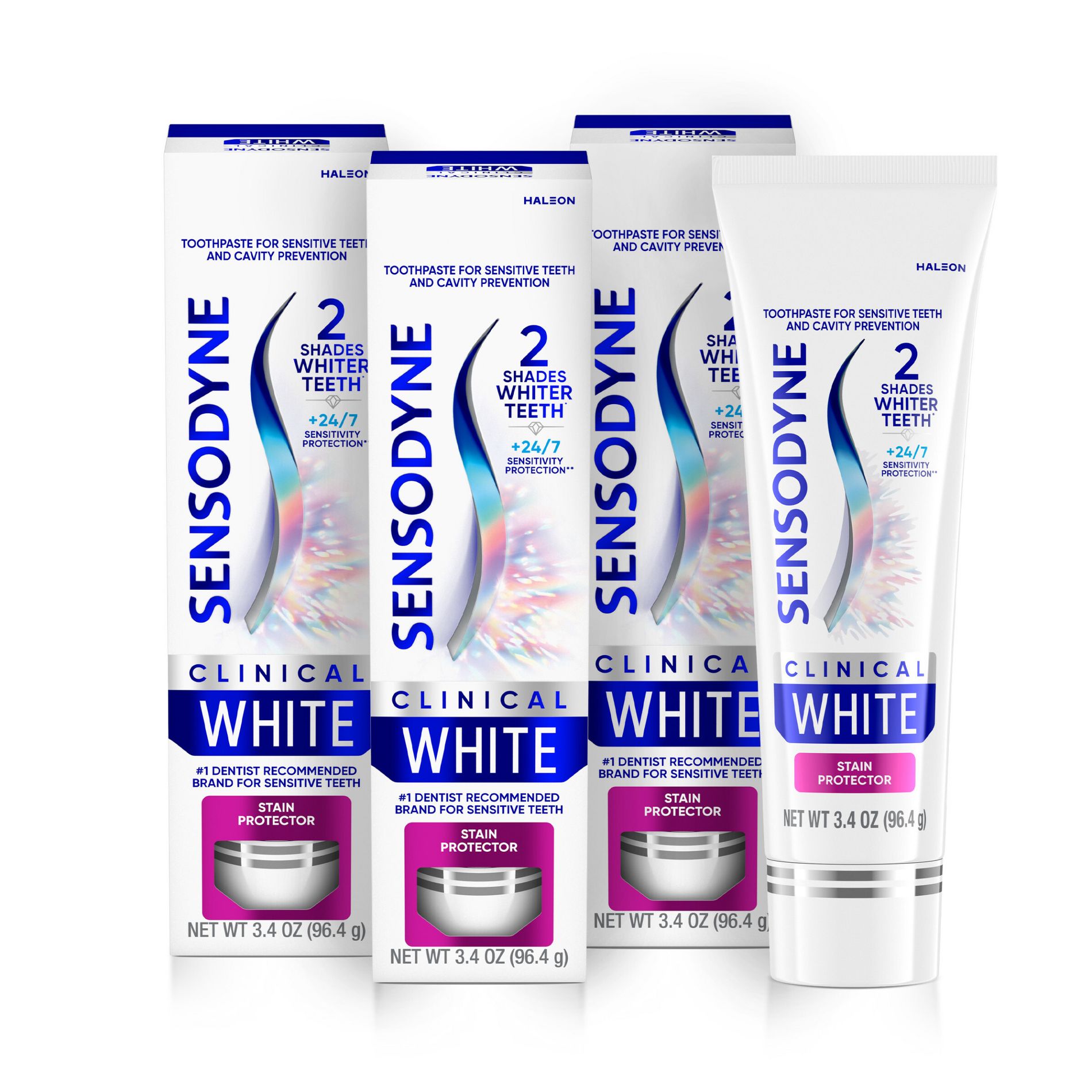 Sensodyne Clinical White Stain Protector Toothpaste - 3.4oz/3pk