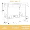 ORRD Twin Over Twin Metal Bunk Bed with Ladders & Guardrails, Convertible to 2 Beds, No Box Spring - 3 of 4