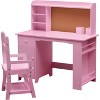 Study Desk and Chair Set for Children, Study Table for Kids - Features Bookshelf, Bulletin Board, Cabinets and Drawer - 3 of 4
