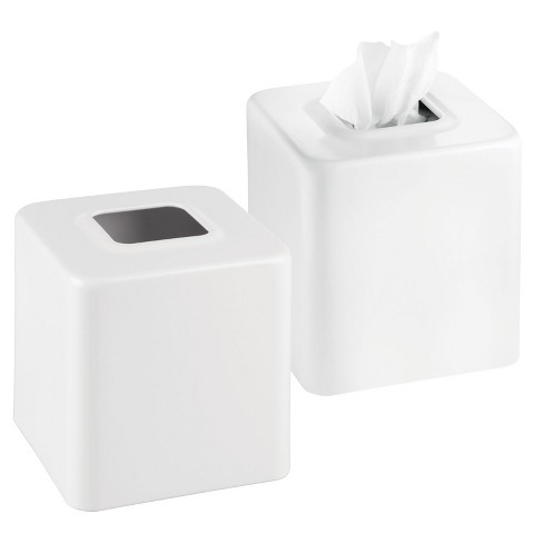 Rectangular Tissue Box Clear Facial Tissues Tissue Paper Dispenser Napkin Storage -, Black