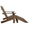vidaXL Garden Chair White Fir Wood 2-seater Ergonomic Adirondack Chair - Brown - 3 of 4