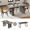 Whizmax 63" Farmhouse Dining Table - Rustic Wooden Kitchen Table with 4 Storage Shelves, Seats 4-6, for Dining/Living Room, Easy Assembly - 4 of 4
