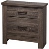 NicBex Nightstand with 2 Drawers,1pc Side Table with Metal Pulls and Wood Legs,Bedside Table for Bedroom,Living Room - 2 of 4