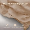 Babylicious Muslin Nursing Cover for Breastfeeding – 100% Cotton, Breathable, Adjustable Straps & Arch-Line – Breastfeeding Essentials for Moms - 3 of 4