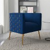 SEYNAR Mid-Century Modern Velvet Round Accent Chair for Living Room, set of 2 - 2 of 4