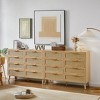 NicBex Wooden Double Dresser with 6/8 Rattan Drawers,Dresser TV Stand for Living Room,Chest of Drawers for Bedroom,Closet,Hallway - 4 of 4