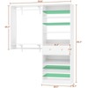 Aheaplus Reversible Walk-in Closet Organizer with 2 Hanging Rods and Adjustable Shelves - 3 of 4