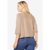 Woman Within Plus Size Rib Trim Cardigan Shrug - 3 of 4