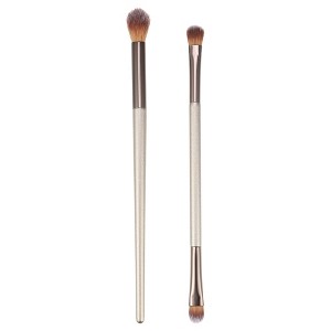 Unique Bargains Makeup Brushes and Sets Champagne 2 Pcs - 1 of 4