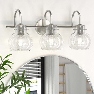 PAIHOME Wall Lights, Vanity Wall Sconce with Clear Glass Globe for Bedside, Living Room, Modern Bathroom Light Fixtures over Mirror - 1 of 4