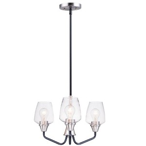 Maxim Lighting Goblet 3 - Light Chandelier in  Black/Satin Nickel - 1 of 3