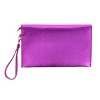 CTM Women's Glossy Metallic Envelope Wristlet Clutch Handbag - 3 of 4