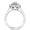 Pompeii3 1 Ct T.W. Diamond Halo Moissanite & Lab Created Engagement Ring in 10k White Gold - image 2 of 4