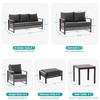 Sonkuki Outdoor Furniture Set Patio Conversation Sofa with Coffee Table Set, All-Weather PE Rattan Couch with Cushion - 3 of 4