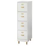 Dixie 4 Drawer Filing Cabinet White - Buylateral