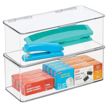 1pc Clear Plastic Desktop Storage Box