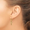 Black Bow Jewelry Diamond Cut & Beaded Edge Cross Lever Back Earrings in 14k Yellow Gold - 3 of 4